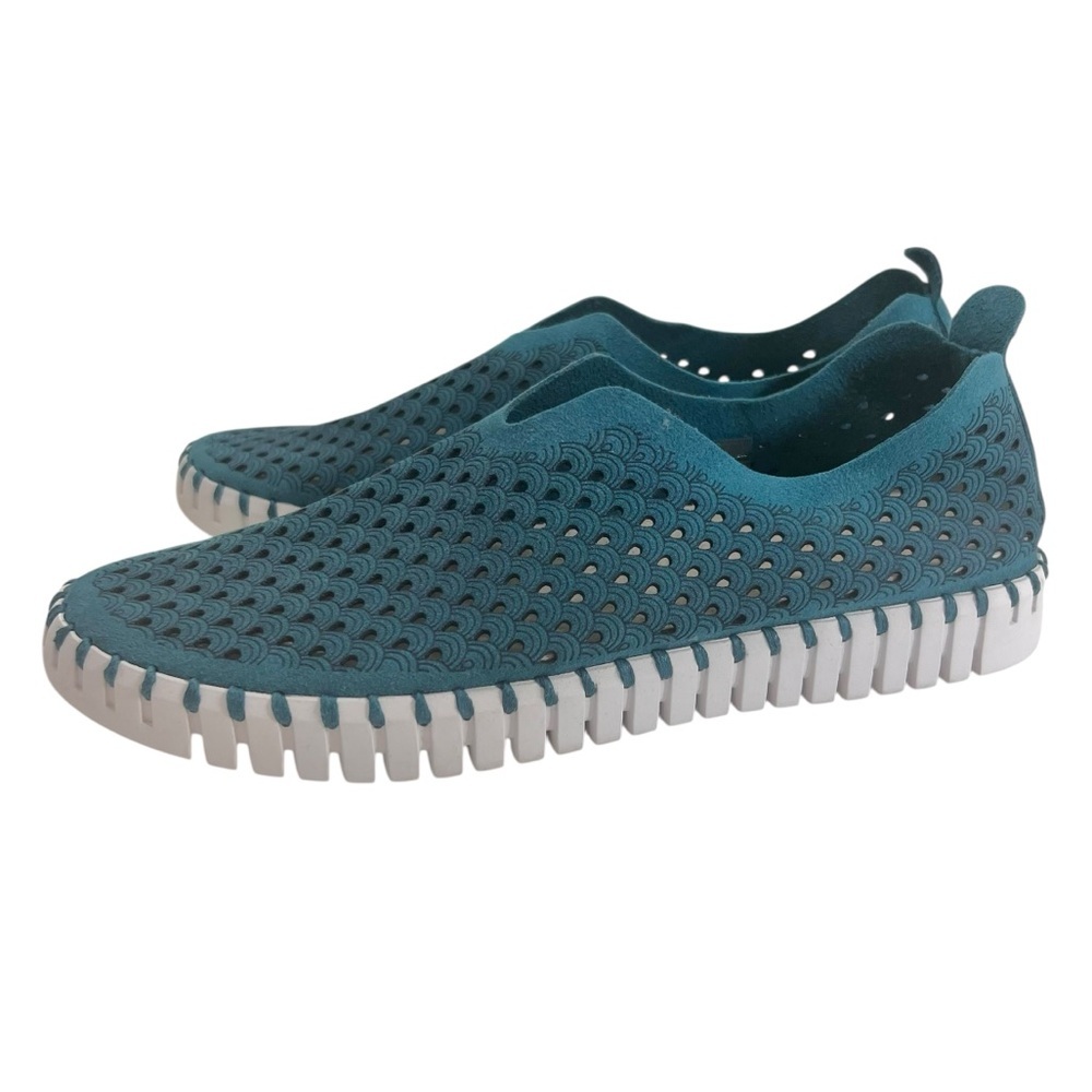 Ilse Jacobsen Tulip 139 Loafer Flat in Teal Size 40